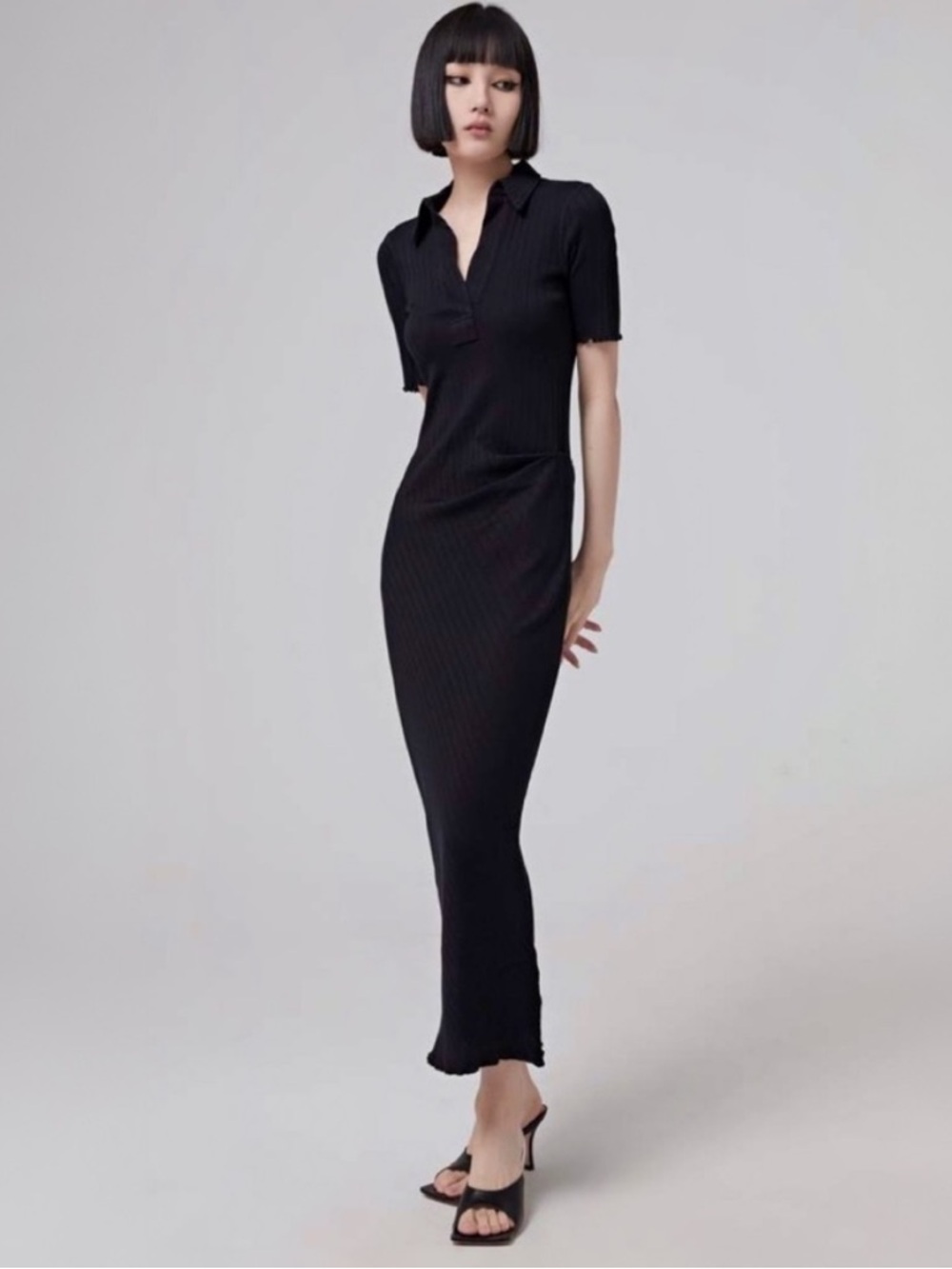 Helmut Lang Collared Black Dress
Size small
